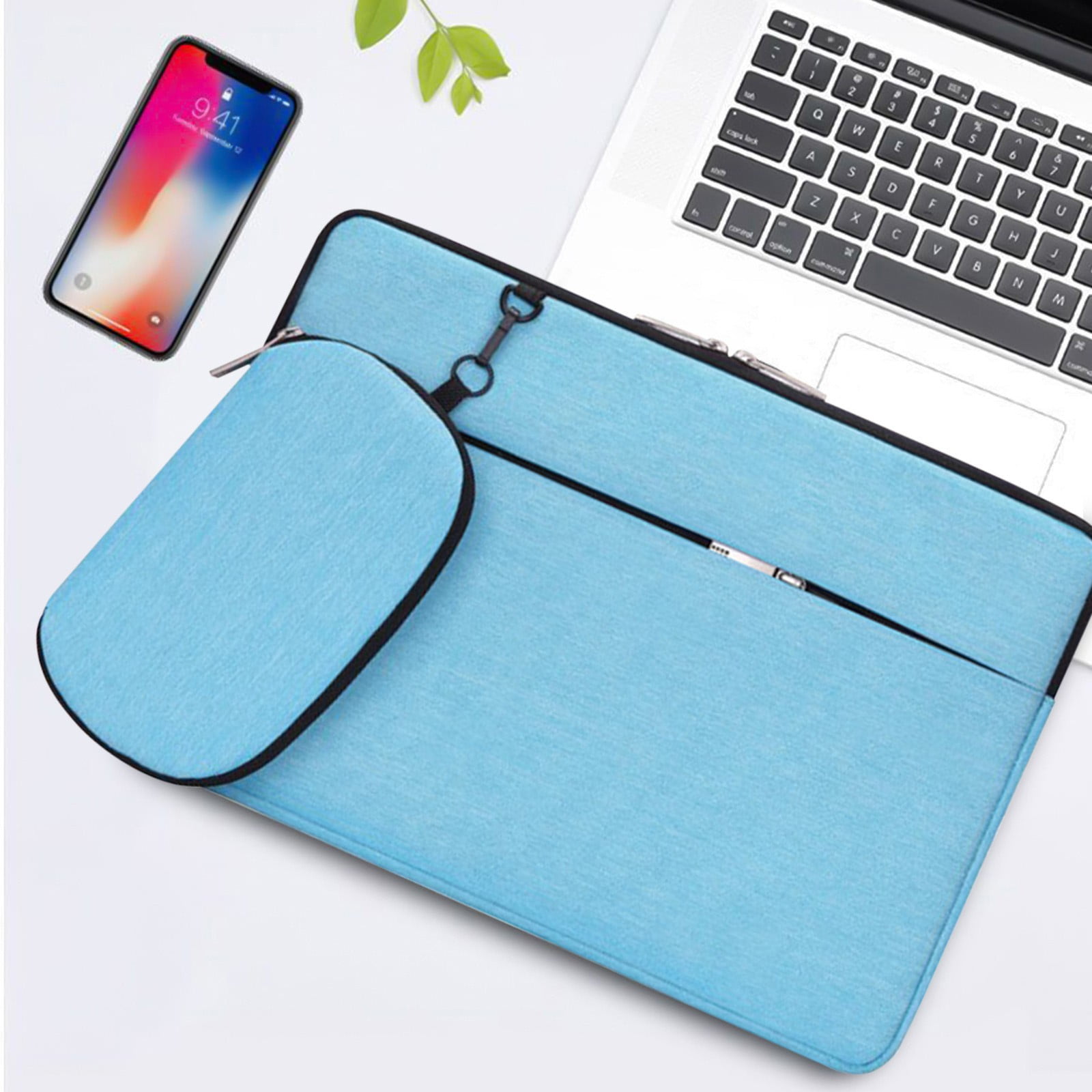 COFEST Computer Bag Inner Bag 15.6 Inch Inner Bag Casual Men's and Women's Business Shoulder Bag Office Leisure Lightweight Laptop Bag Blue Blue