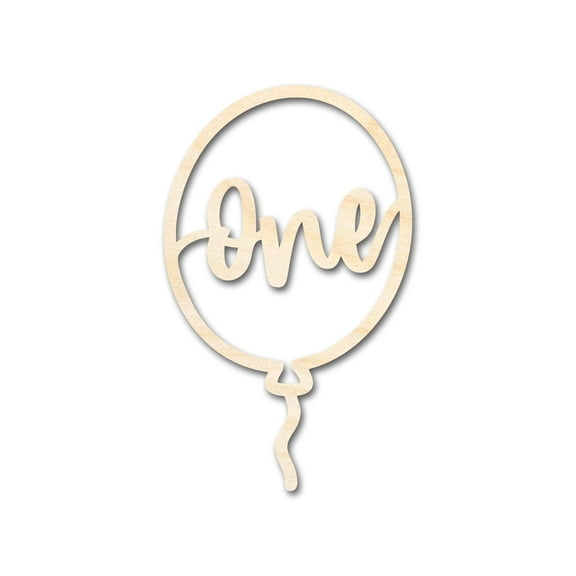 Unfinished One Balloon Shape 24" / 1/4"