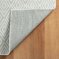 thumbnail image 3 of Dash & Albert Diamond Machine Washable Rug, 5' x 8', Platinum/White, 3 of 7