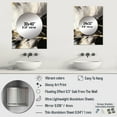 thumbnail image 4 of Designart "Fluid Fusion in Gold and Grey II" Abstract Mirror Wall Decor - Modern Gold Abstract Dining Room Wall Mirror Art - 32" x 24" Inch, 4 of 5