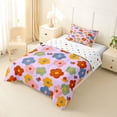 thumbnail image 2 of Homewish Kawaii Floral Twin Comforter Sets,Cute Cartoon Themed Bedding Set,Purple Red,Polkadot Reversible,2-Piece,1 Comforter and 1 Pillowcase, 2 of 7