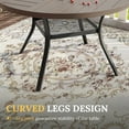 thumbnail image 6 of Vicllax Outdoor Patio Dining Table Dia.41" Slatted Tabletop Metal Frame with Umbrella Hole, Graywood, 6 of 8
