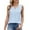Blue, variant on Razzly Women's Solid V-Neck Chiffon Vest Stretch Sleeveless Loose Fit Comfortable Top(Blue,XXL)