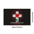 thumbnail image 2 of Red Poppy Remembrance Day Banner Cross Design Memorial Decoration Last We Forget for Commemoration Event Tribute Ceremony, 2 of 7