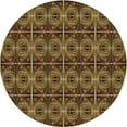 thumbnail image 1 of Ahgly Company Indoor Round Patterned Blood Night Red Area Rugs, 8' Round, 1 of 6