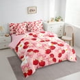 thumbnail image 3 of Homewish Red Bowknot Cherry 7-Piece Twin Bedding Sets For Children Teens Girls,Chic Floral Daisy Bedding Comforter Set,Cartoon Polka Dots Breathable Sheet Sets,Luxury Bedroom Decor,Reversible, 3 of 8
