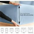 thumbnail image 4 of CGK Linens 6-Piece Extra Deep Pocket Sheet Set With Extra Matching Pillowcases - Queen Size Bed Sheets Fits 18"-24" Mattresses, Light Blue, 4 of 7