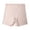 Beige, variant on Womens High Rise Seamless Breathable Boyshorts Ribbed Knit Lace Trim V Stitching Panties Underwear