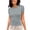 Light Blue, variant on Women's Plain Short Sleeve Tee, Classic Slim Fit Crew Neck Basic Shirt, Soft Stretchy Casual Layering Top