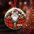 thumbnail image 1 of Adornos navideños, adornos navideños, regalos navideños Papá Noel acrílico colgante decoración navideña impresión plana 2D adornos navideños colgantes un colgante, 1 of 7