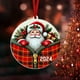 thumbnail image 1 of Adornos colgantes navideños, decoraciones navideñas, regalos navideños Papá Noel acrílico colgante decoración navideña impresión plana 2D adornos colgantes navideños un colgante, 1 of 7
