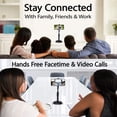 thumbnail image 3 of TFixol Desktop Cell Phone Stand Holder Clamp Tablet Stand Adjustable Height Portable Stable Round Base for Watching Online Classes Video Photo Shooting Live Streaming Black, 3 of 7