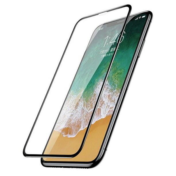 3 Pack-10D Full Cover Protective Glass Tempered Glass for for iphone 6 6P 7 7P X XR XS MAX Screen Protector(Black edge ,for iPhone Xs Max)