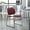 Burgundy Plastic/Black Frame, variant on Emma + Oliver Gray Ultra-Compact School Stack Chair - Office Guest Chair/Student Chair