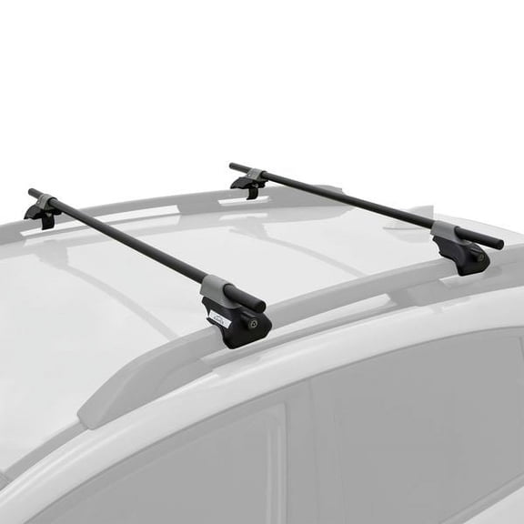 Elevate Outdoor Locking Round Steel Rooftop Cross Bars