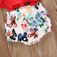 thumbnail image 7 of Kiapeise Baby Girls Ruffle Sleeveless Cherry Print Romper Big Bow with Headband, 7 of 7