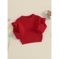 thumbnail image 5 of Toddler Baby Girls Spring Knit Sweater 3 6 9 12 18 24 Months 2T 3T Long Sleeve O Neck Solid Color Pullover Knitwear, 5 of 9
