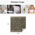 thumbnail image 5 of Sage Green Floral Cloth Napkins, Ethnic Tribe Abstract Art Flowers Washable and Reusable Dinner Napkins Set of 4, Table Napkin for Kitchen Party Birthday Wedding Hotel Housewarming 20"x20", 5 of 9