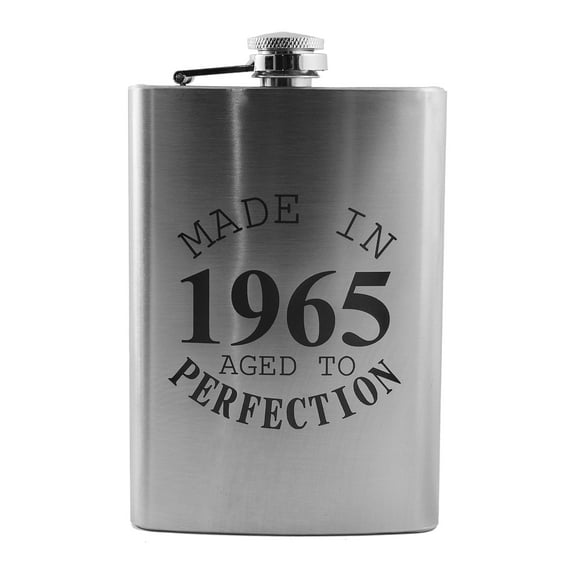 8oz Made in 1965 Aged to Perfection Flask L1