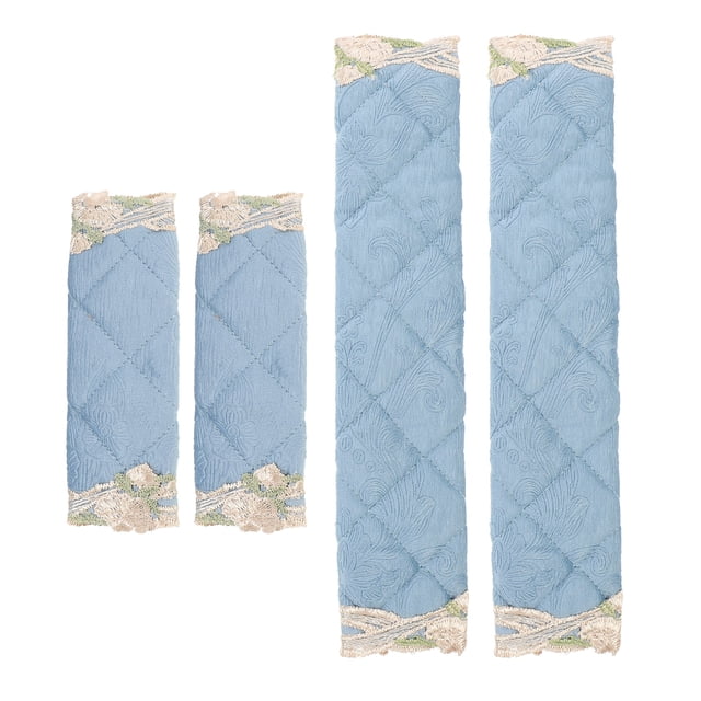 MasteelfCA 4pcs Refrigerator Door Handle Cover Kitchen Appliance Flower Pattern Knob Cover