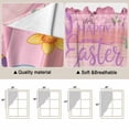 thumbnail image 5 of Easter Gnomes Bunnies Swag Curtains for Kitchen/Bedroom/Living Room, Spring Easter Eggs Floral Pink Wood Scalloped Curtains 63 Inch Long, Window Swag Topper Curtains Valances 2 Panels Set 36"x63", 5 of 8