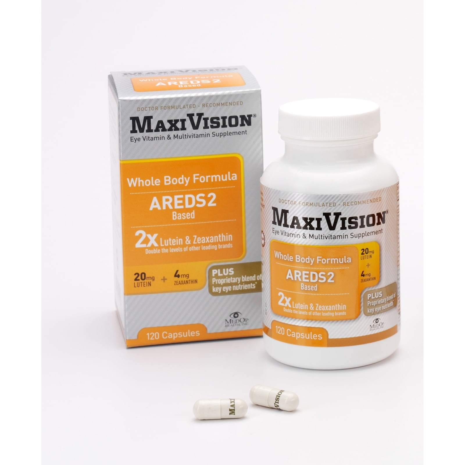 Maxi Vision Eye Vitamin & Multivitamin Supplement Capsules, 120 Count