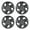 14 inch- Matte Black, variant on 4 Pack- Universal 15 inch Hubcaps Set of 4 Snap-On Black Lacquer Design PP Material 15 inch Wheel Rims Cover for Toyota Nissan Hyundai Honda BYD KIA Tesla and More Models