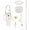 White, variant on Water Bottle Holder with Handle Protective Silicone Sleeve Water Cup Accessory Silicone Texture for Decorating Bottle