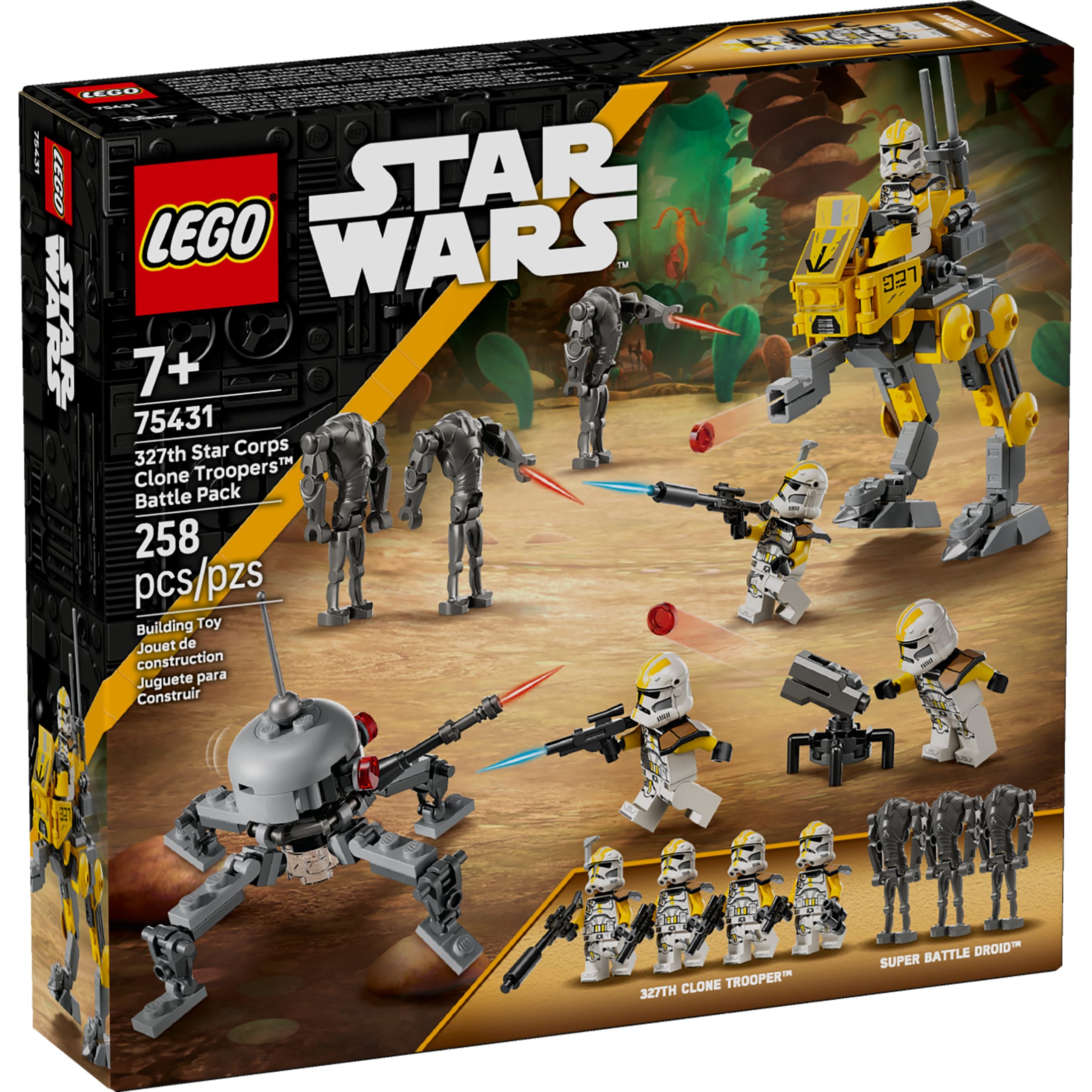 LEGO Star Wars Pack de Batalla de los Soldados Clon del 327º Cuerpo Estelar - Juguete de Construcción para Juego de Imaginación para Niños y Niñas, Mayores de 7 Años - Regalo de Cumpleaños - Kit de Modelo Coleccionable y Decoración de Habitación Infantil - 75431 2