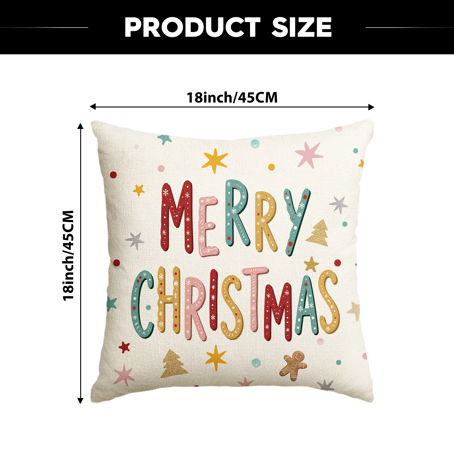 Sm:)e Pink Christmas Throw Pillow Covers, Set of 4 photo 4