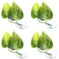 thumbnail image 2 of 4pcs Betta Fish Leaf Plastic Double Leaf Betta Resting Spot with Suction Cup for 5?10L Water Tank, 2 of 5