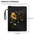 thumbnail image 6 of HELLHERO Book Cover with Handle Polyester Washable Carrying Book Case for Bible Decorative Design Paperbacks Notebook Book, Sunflower Butterflies Quote, 6 of 6