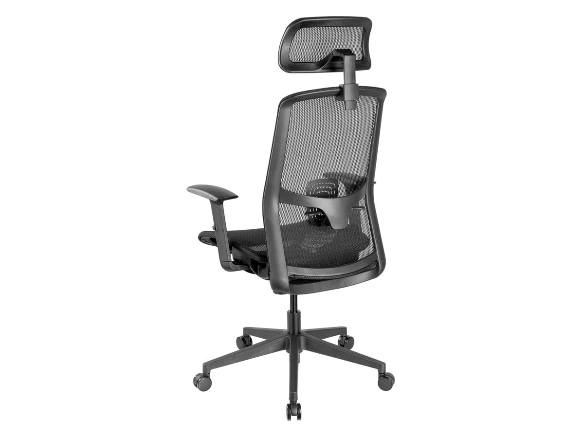 Workstream by Monoprice WFH Ergonomic Office Chair with Mesh Seat, Lumbar  Support, Adjustable Armrests, Backrest, and Headrest 