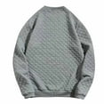thumbnail image 3 of Wyobmus Mens Crewneck Sweatshirts Waffle Panttern Texture Outdoor Leisure Long Sleeve Pullover Sweatshirts Gray, 3 of 3