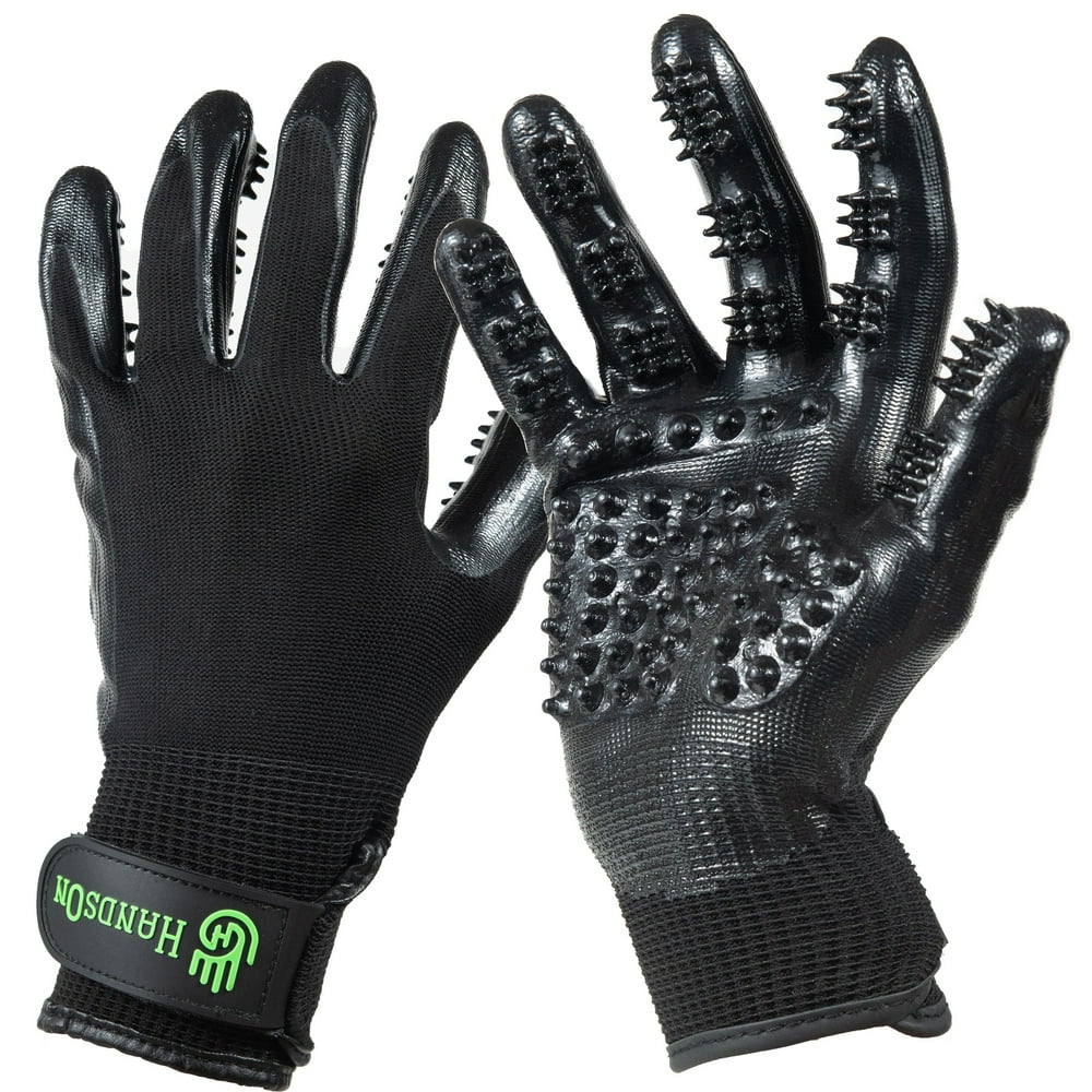 HandsOn Pet Grooming Gloves Patented 1 Ranked, Award Winning