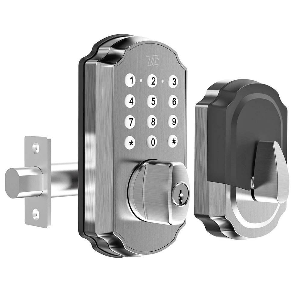(Pack of 10) TURBOLOCK TL114 Keyless Door Lock with Keypad and Voice Prompts, Digital Deadbolt