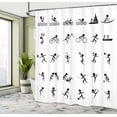 thumbnail image 5 of Ambesonne Black White Shower Curtain, Summer Sports Box, 69"Wx84"L, Black White, 5 of 5