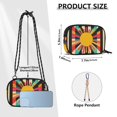 thumbnail image 4 of FORMRS Mini Crossbody Bag for Women Adjustable Rope Shoulder Casual Phone Purse, Geometric Sun, 4 of 7