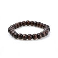 thumbnail image 5 of Ruanlalo 3Pcs Retro Braided Wooden Beads Faux Leather Bracelets Bangles Jewelry for Men Black, 5 of 5
