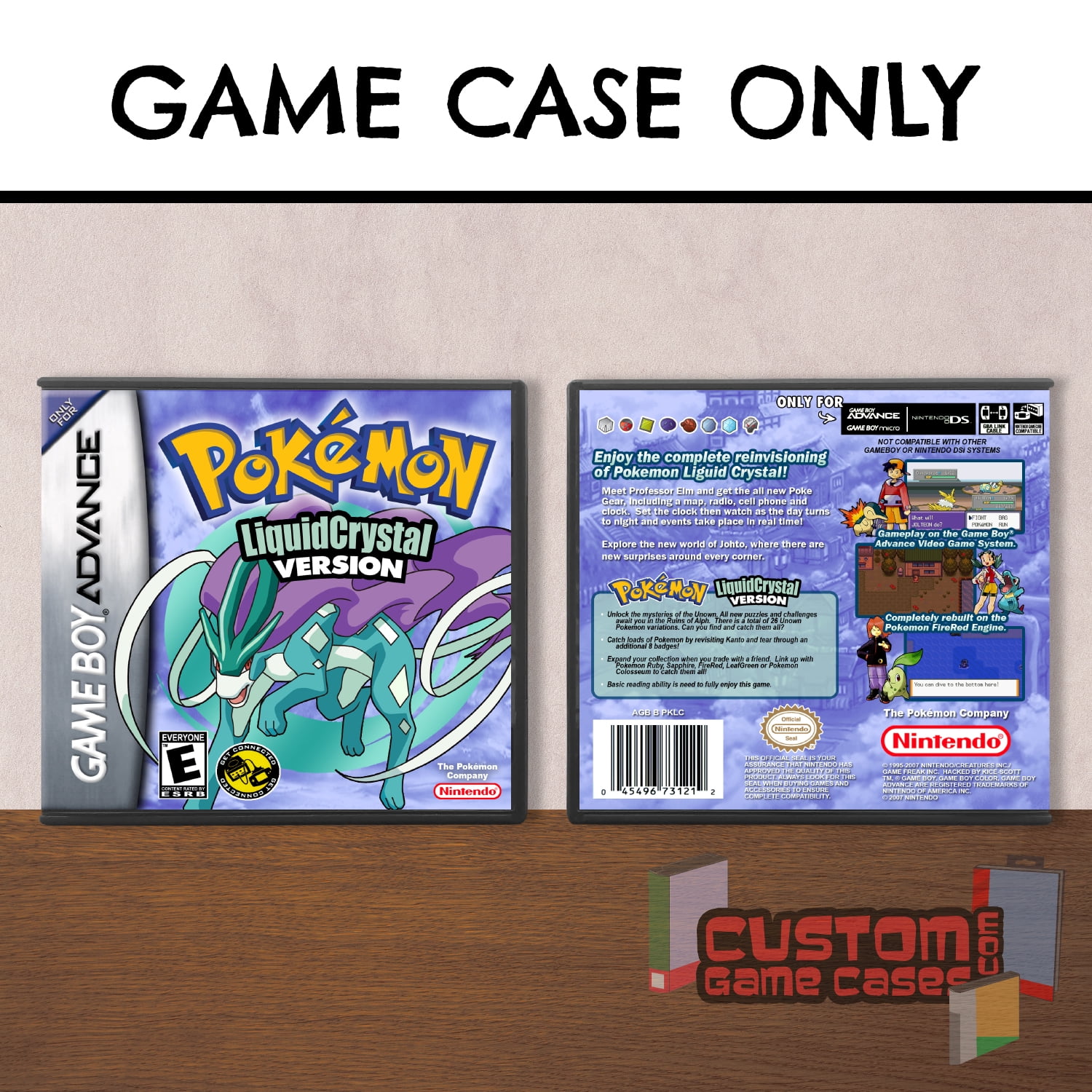 Pokemon Liquid Crystal Gba Game Boy Advance Game Case Only No Game Walmart Com