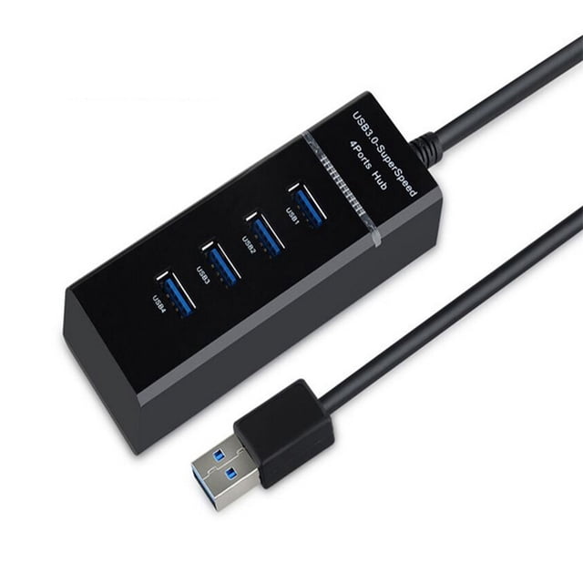 Hub USB 3.0 4 Ports Répartiteur et Expandeur USB Adaptateur Ac pour PC Portable