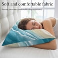 thumbnail image 5 of Teal Blue Beach Coastal Pillow Covers Queen, Summer Ocean Nautical Seaside Soft Brushed Microfiber Breathable Throw Pillow Covers, Pillowcase with Zipper for Couch Sofa Bedroom Living Room 20"x30", 5 of 9