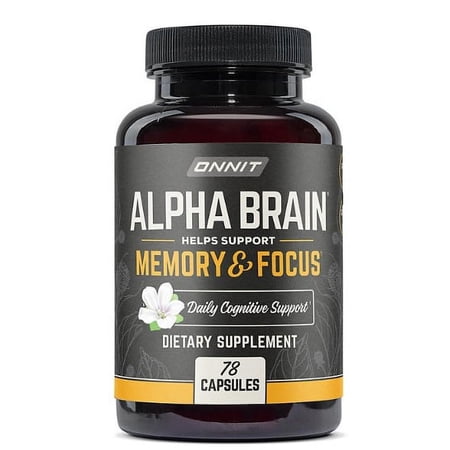 ONNIT Alpha BRAIN Premium Nootropic Brain Health Supplement  Memory and Focus Support Capsules (78 ct.)