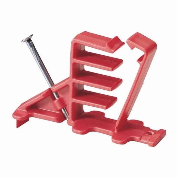 Gardner Bender Cable Clip, Polypropylene, Red, 2-1/4 in L, 20 PK MCS-20W