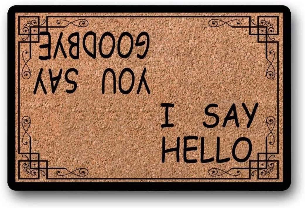 I Say Hello You Say Goodbye The Beatle Doormat 2 Sizes