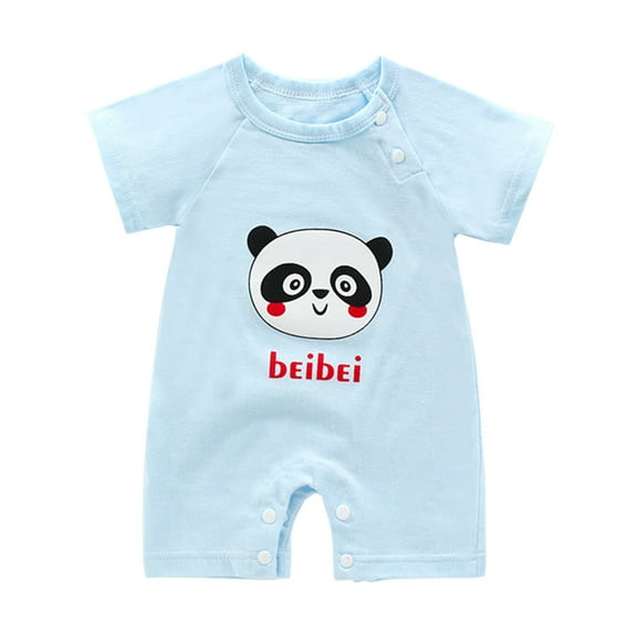 Fesfesfes Newborn Infant Onesie Baby Girls Boys Bodysuit Summer Short Sleeve Sleepwear Cartoon Romper Jumpsuit Under 10$