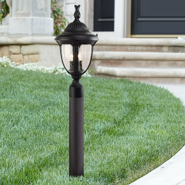 John Timberland Traditional Outdoor Post Light Fixture LED Black 35 1/2
