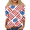 Deep Red, variant on America 250 Tshirt for Women Crew Neck Patriotic 250 Anniversary Tops 3/4 Length Sleeve Usa Flag Elements Independence Day Shirt Dark Blue L