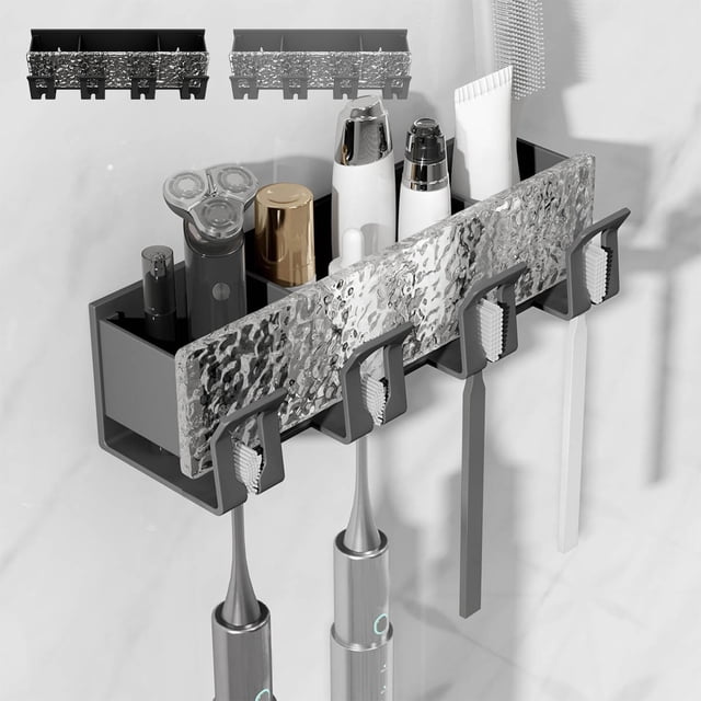 Rebajas Imperdibles, Estante multifuncional para baño, cajón sin perforaciones, mueble de baño, organizador de tocador, aleación de aluminio, montado en la pared, fuerte capacidad de carga Akmoler