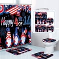 thumbnail image 2 of Deals Rideau de Douche Jour de l'Indépendance Ensemble de 4 Pcs Rideau de Douche Imperméable Jour de l'Indépendance Américain Tapis de Sol Absorbant Tapis de Toilette Ensemble de Rideau de Douche, 2 of 6